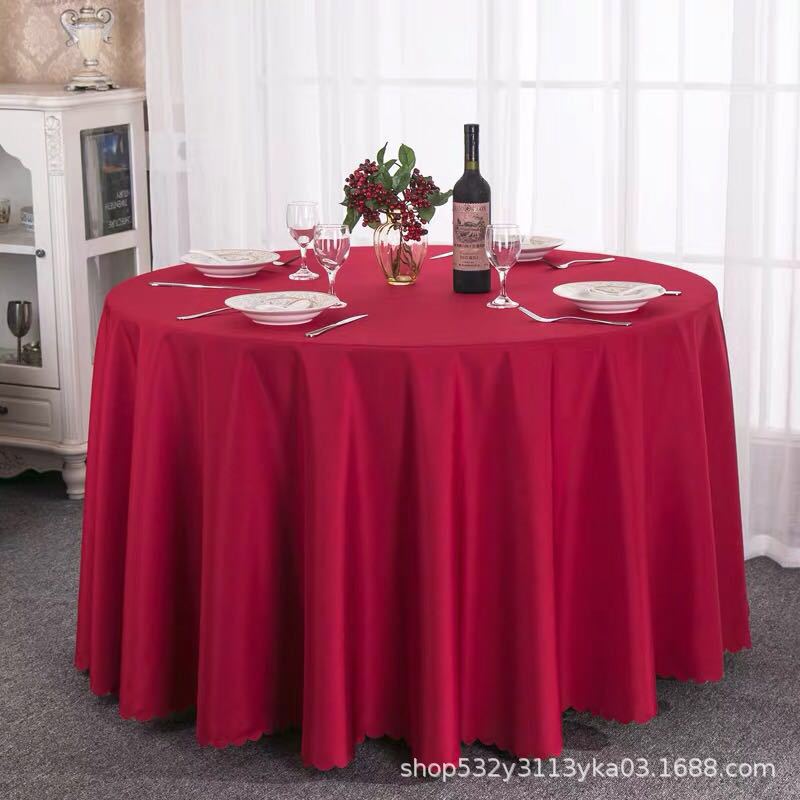 Circular Restaurant Tablecloths Hotel Banquet Tablecloths Suitable for Families Wedding Parties Easy To Maintain Heat-resistant