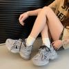 Fashion Thick Platform Shoes Women Sneakers Cross Lace-Up Casual Shoes Flats Tenis Feminino Comfortable Women Sneakers