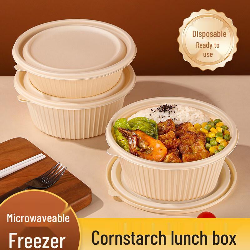 Disposable Corn Starch Bento Box Set