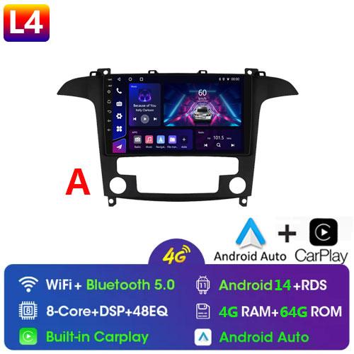 Android14 Car Radio for Ford S Max 2006 2007 2008 - 2010 2011 2015 Car Multimedia Video Player Radio GPS Stereo Auto 2din 7862