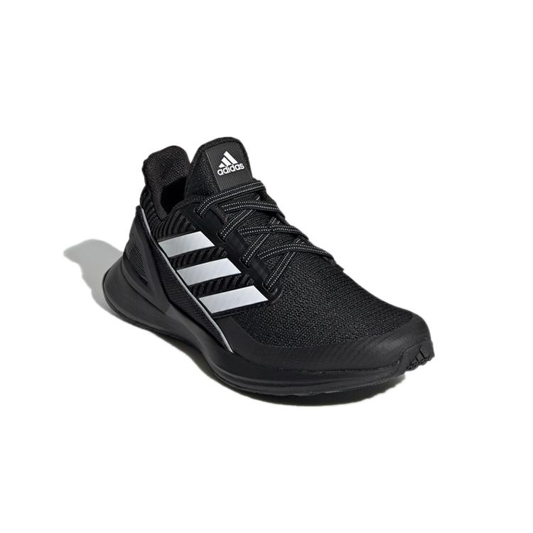 adidas Rapidarun Knit El C Comfortable Breathable Low Top Kids' Running Shoes Black Children Aged 3 7 Years Old EE7639
