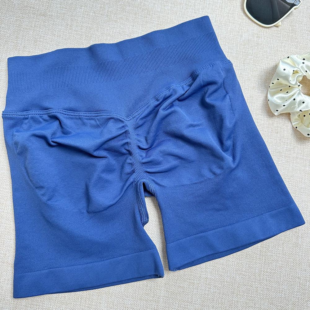 European & American High-Waist Tummy-Control Peach Butt Sports Shorts: Slimming, Quick-Dry Yoga & Running Gear