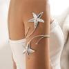 Spiral Metal Starfish Open Cuff Bangles Adjustable Armlet Jewelry Women Arm Bracelet  Dress Up