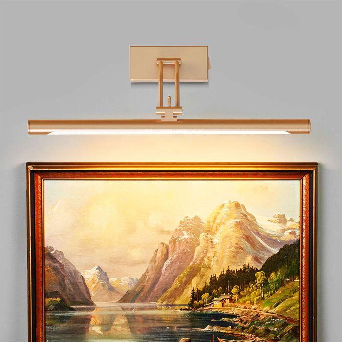 Applique murale LED 8W Dorée 3en1 pour Miroir ou Tableau