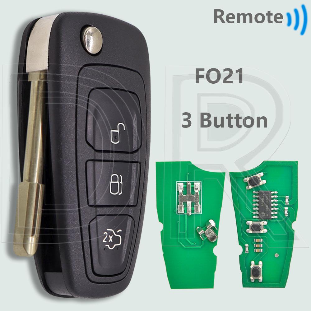 DR 5WK50165 5WK50166 5WK50168 433FSK 4D63+/4D83Chip HU101/FO21 Car Remote Key For Ford Focus Fiesta Kuga C-Max Mondeo Galaxy