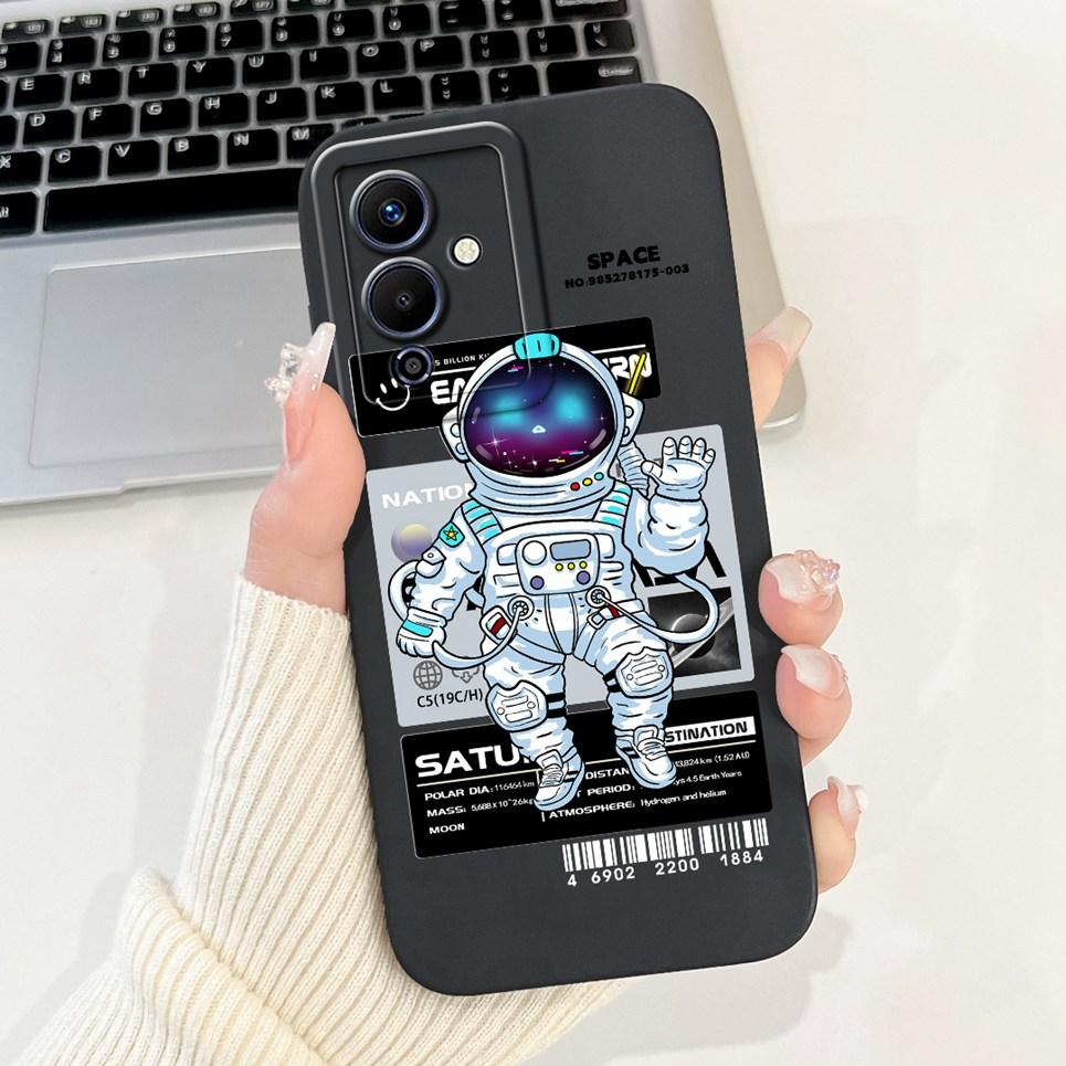 Cartoon Fashion Back Cover For Infinix Note 12 Pro 5G Phone Case Infinix X671B Soft Silicone Dragon Astronaut Black Cat Funda