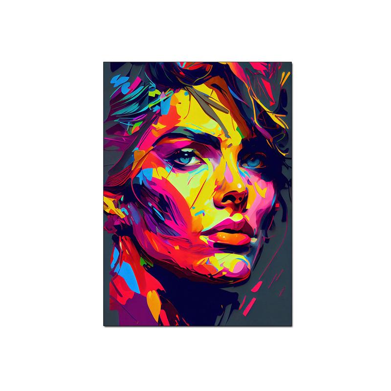 Imprimare afiș femeie colorată abstractă, artă modernă, pictură pe pânză, pentru dormitor, sufragerie, decorare a casei Cuadros