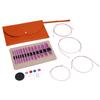 Circular Knitting Needle Set 13 Pairs 10cm Interchangeable Knitting Needles and 4 Flexible Cables for Home Travel