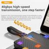 40Gbps FPC Data Cables 240W USB4 Fast Charging Cable USB C To Type C Data Cord Protable Keychain Cable for Xiaomi POCO IPhone 16
