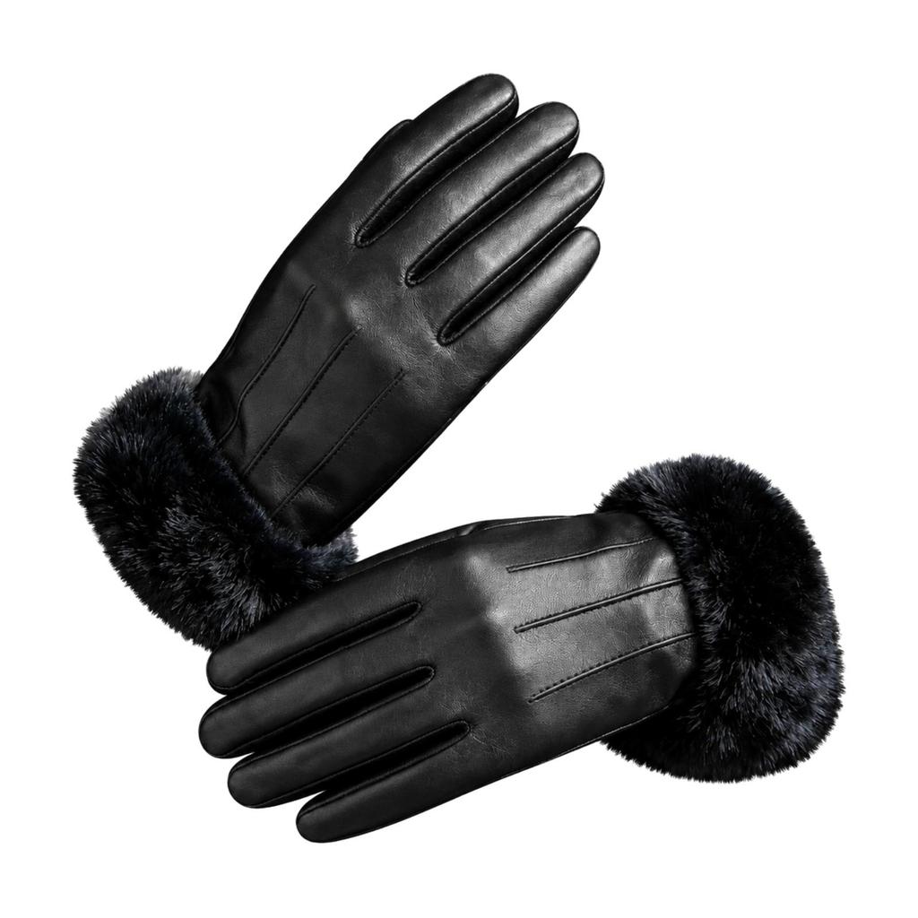 FullFinger Winter Gloves Windproof Leather WaterResistant for Driving, Biking,
