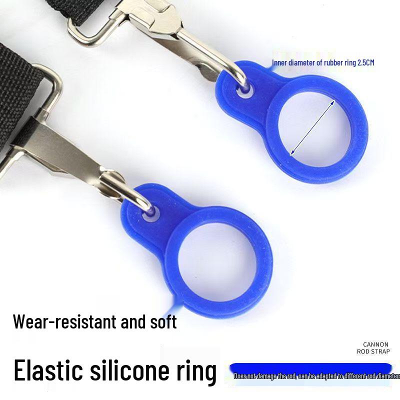 Cannon Rod Shoulder Strap: Adjustable, Effort-Saving, Thickened Fishing Rod Strap for Outdoor Use
