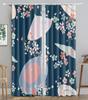 New Cheap Pink Flower Fish Green Peacock Curtain Bedroom Hotel Window High Shading  New Fashion Beautiful Color Pattern 2 Panel