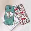 Black Case for Samsung Note 20 Lite S24 Ultra S23 A03 A05 A06 A11 A71 A15 A16 A13 A24 A25 A33 A52 A53 A50 M55 M35 Plus L-22 Hello Kitty