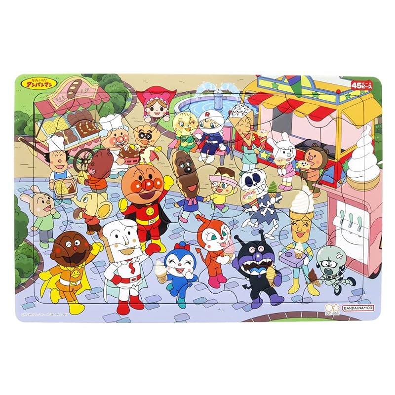 Sunstar Stationery Puzzle 45P Anpanman and Sweets Under the Blue Sky Anpanman 6370010A