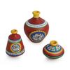Earthenware Terracotta Decorative Flower Vase Pot (Red)
