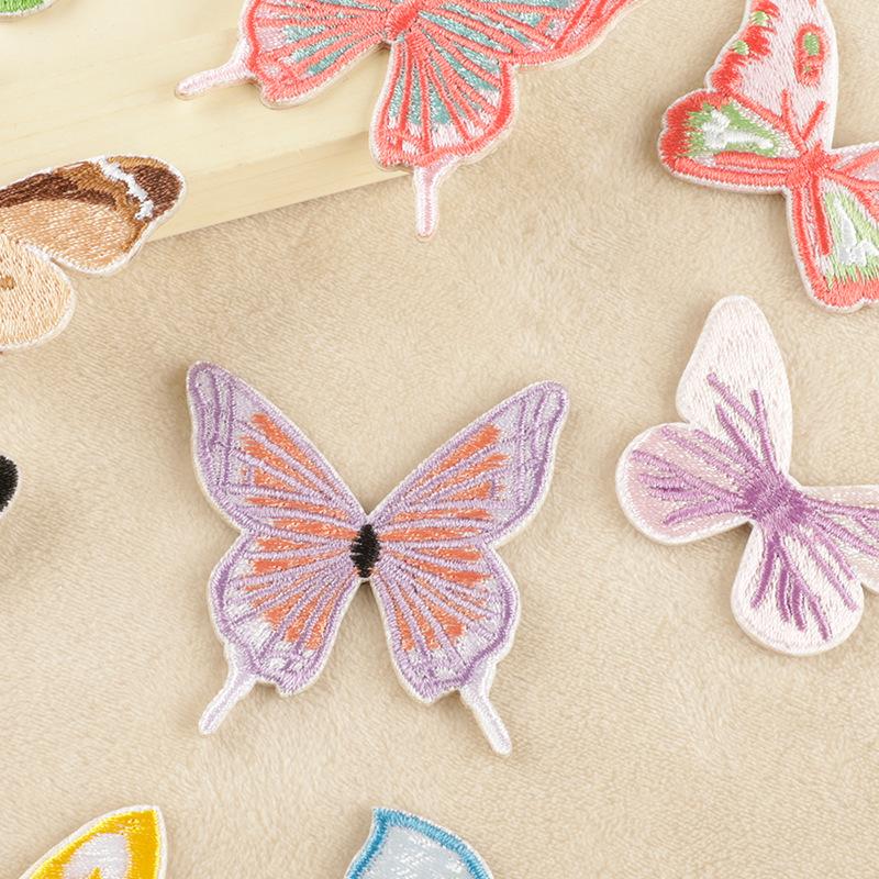 Original Embroidery Label Embroidery Sticker Accessories Cartoon Animal Butterfly Cloth Label Down Jacket Patch Sticker DIY Cloth Sticker