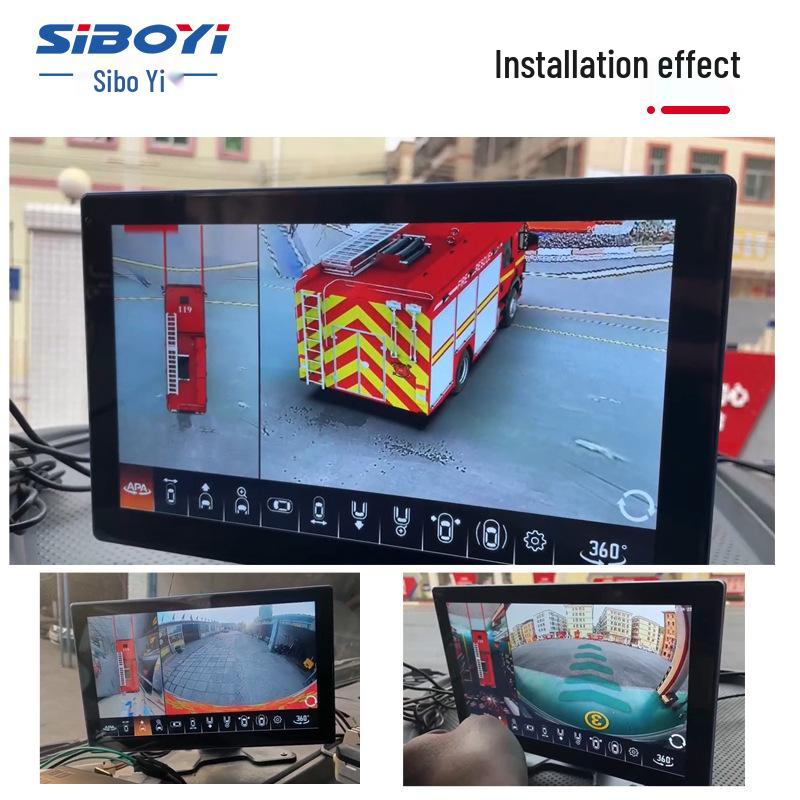 HD 360° Panoramic Dashcam for Cars, Trucks, Fire Engines, and Buses with AI Reversing Camera