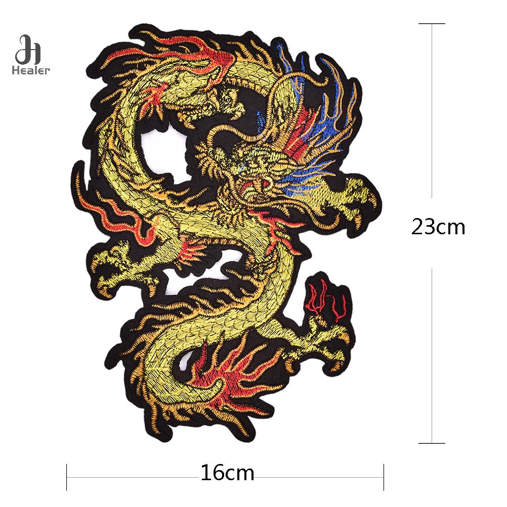 1pc Applique Embroidery Dragon Patches for Clothing Coat Iron On Sewing On Sticker