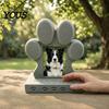 Waterproof Dog Cat Memorial Marker 3D Printed Pet Tombstone with Photo Frame Holder, Weather-Resistant Personalized Burial Headstone Marker, Stone