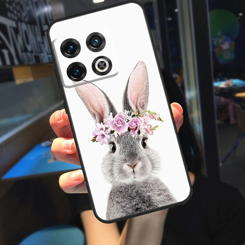 Cute Bunny Rabbit Funda For OnePlus 12R 13 R 12 11 9 10 Pro 8T 9RT 10T OnePlus Nord 4 CE 2 3 Lite N20 N30 Case