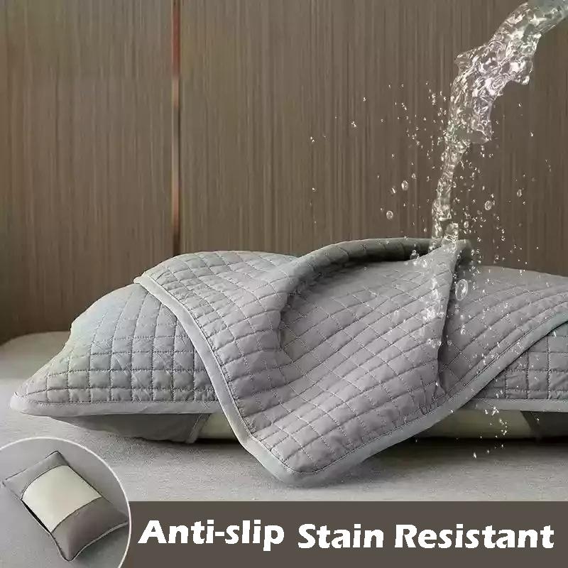 

Гипоаллергенный протектор для подушки с барьером от пылевых клещей, влагостойкая и устойчивая к пятнам наволочка на молнии для облегчения аллергии - Серо-белый 1pc серый