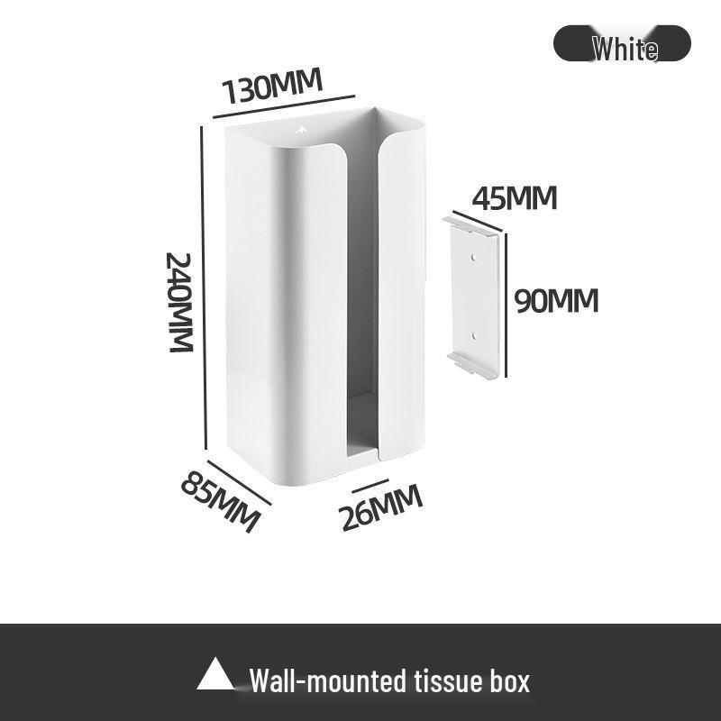 Magnetic Wall-Mounted Punch-Free Tissue and Napkin Holder