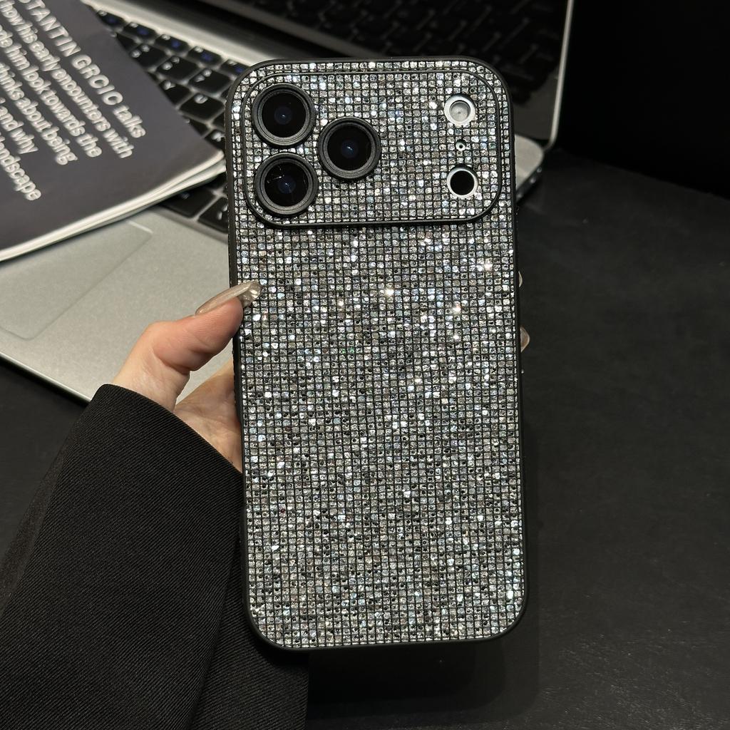 Shockproof Aurora Glitter Shiny Diamond Case For For Iphone 17 16 1 14 13 Pro MAX 17pro Rhinestone Camera Protect Hard Cover