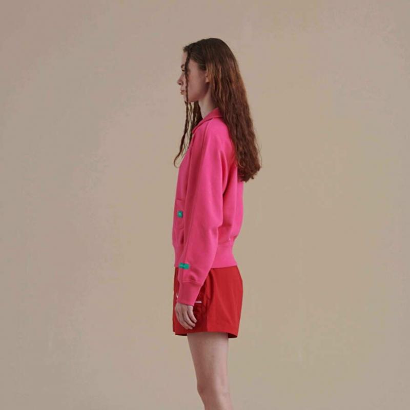 BBC EARTH Women S Half Zip Crop  Pink 