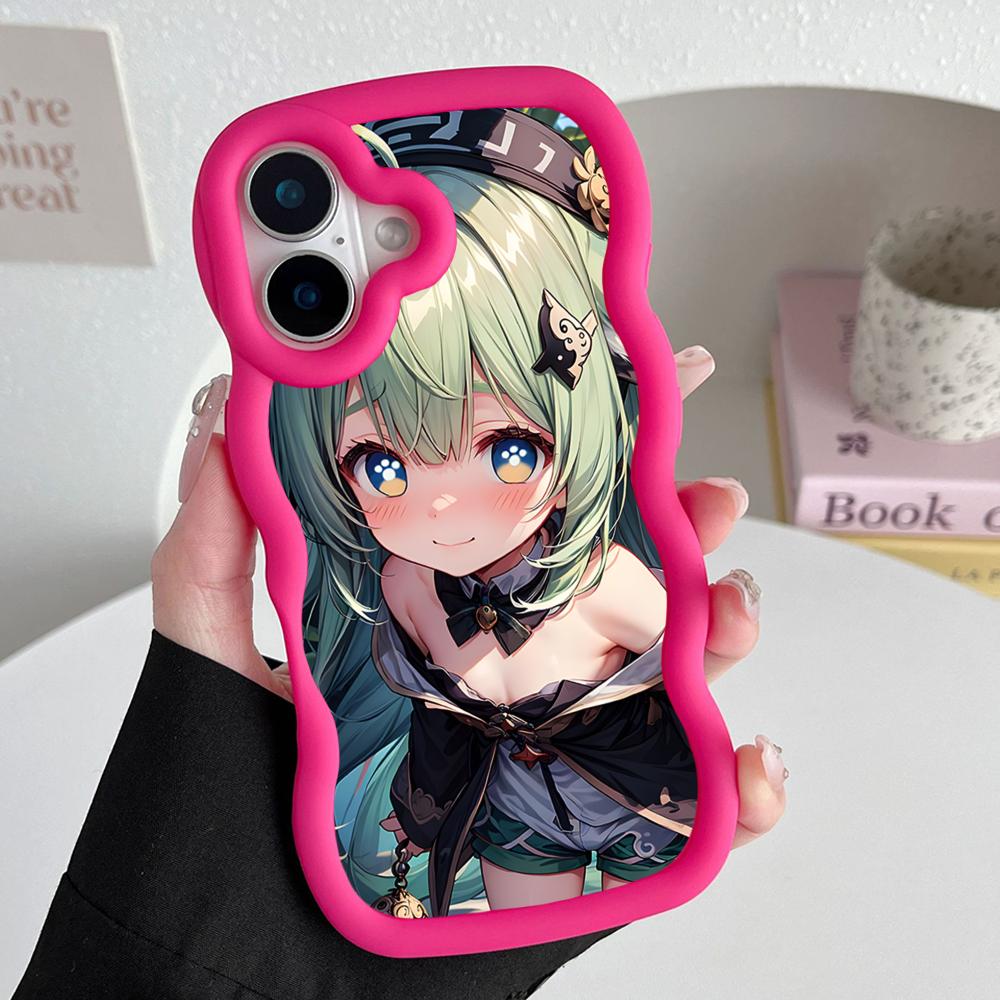 

HSR Huohuo Wavy Edge TPU Mobile Phone Case for iPhone 17 16 15 14 13 12 11 Air Pro Max Plus Colorful Cover iPhone 11 Pro Max