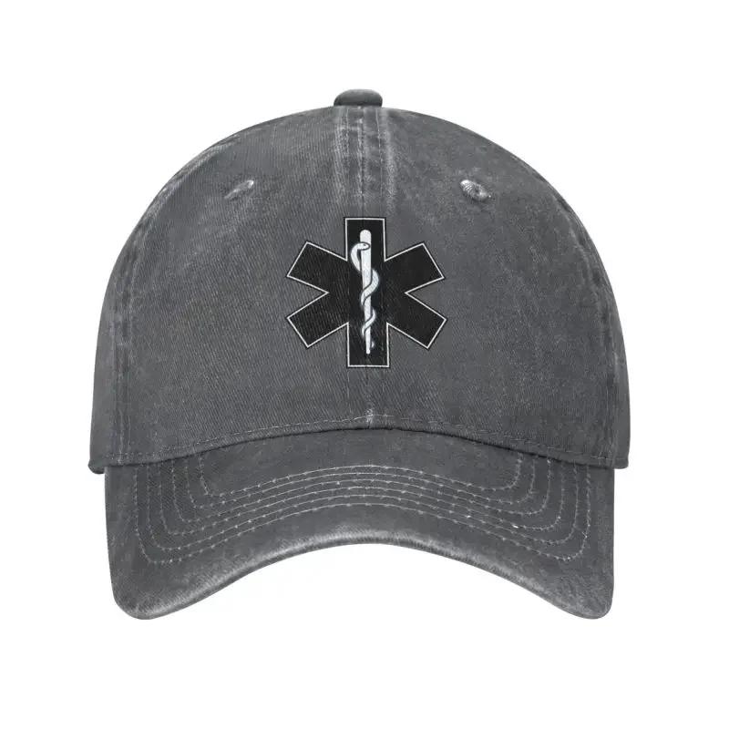 Classic Cotton Paramedic Star Of Life Baseball Cap Women Unisex Breathable Emt Emergency Medical Symbol Dad Hat Sports