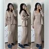 Cross-border Europe, America, Amazon women's clothing 2025 spring new fashion temperament knitted sweater casual suit women