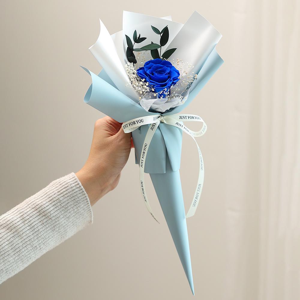 Eternal High-End Rose Bouquet with Real Fresh Flowers