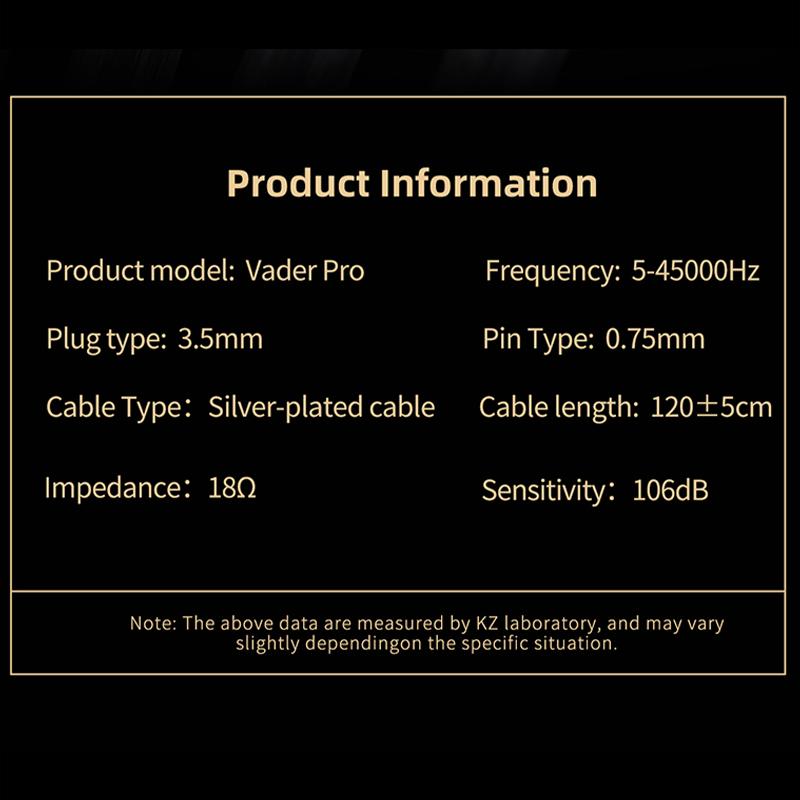 Kz Vader Pro In Ear Monitor Hifi Headphone Truly Balanced High-end 6-driver Dynamic Iem Headphone Adjustment Switch Headphone