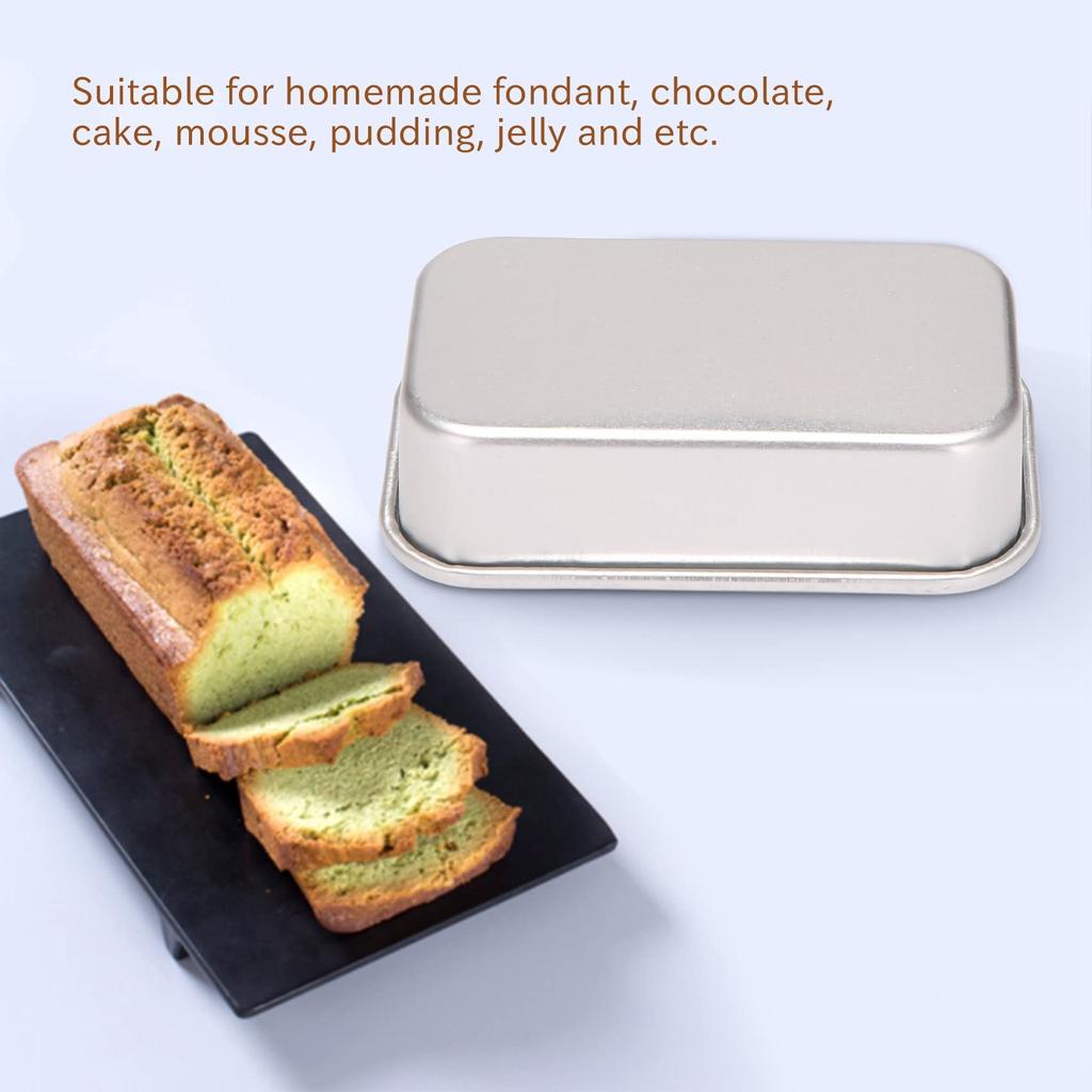Haskoss 4 Pieces Aluminum Alloy Loaf Tin Rectangular Non-Stick Bread Mold Loaf Pan Baking Tools for Kitchen Dining Bar Supplies
