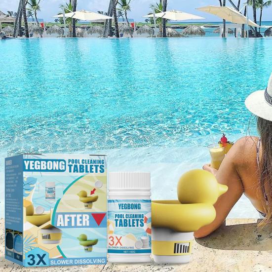 

1 комплект, аппликатор для таблеток в форме утки, быстрорастворимые пластиковые шипучие таблетки для бассейна с дозатором, принадлежности для бассейна