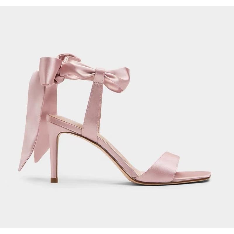 2025 New Women Sexy Pumps Sandals Summer 9cm Thin Heel Open Toe Ankle Strap High Heels Ladies Stilettos Party Red Wedding Shoes