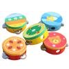 10cm Wooden Hand Drum Baby Toys Manual Color Random Musical Instrument Percussion Teaching Aids Lightweight for Kids Party Game