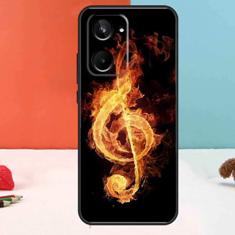 Music Note Musical Treble Clef For Realme 15 14 10 11 12 13 Pro Plus C67 C65 C63 C61 C35 C55 C53 C51 C71 C75 GT7 Pro Case