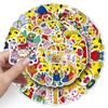 Qiaohu Cartoon Stickers: 50 Cute Waterproof Decorative Stickers for Storage Boxes, Helmets, Diaries, and Earphones.