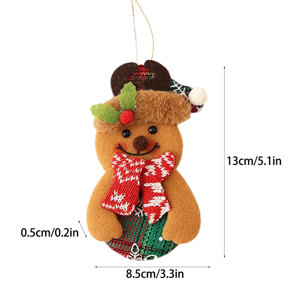 Christmas Tree Santa Ornament Lanyard Included Polyester Fibre Santa Pendant Decor For Christmas For Living Room Bedroom Mantel
