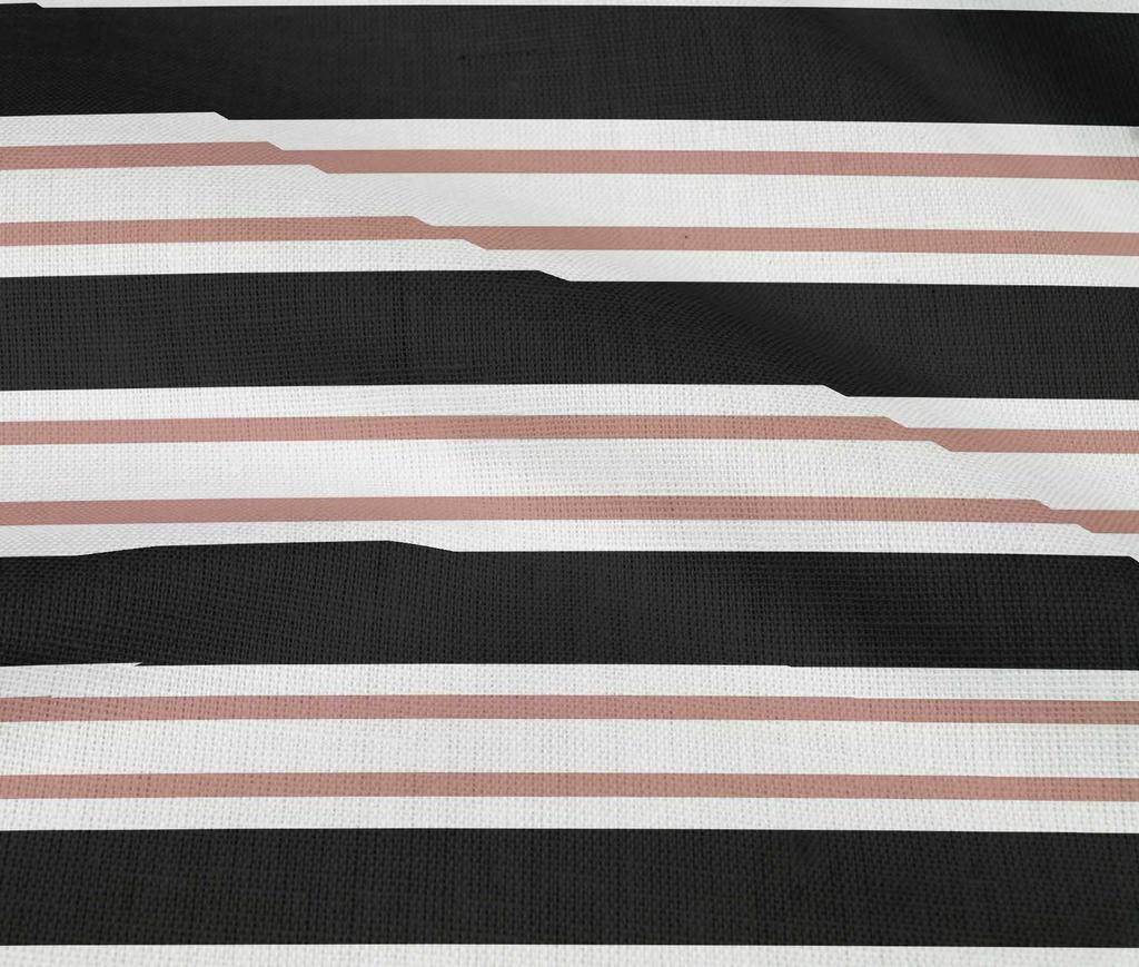 oneOone Cotton Flex Black Fabric Stripes Quilting Supplies Print Sewing Fabric By The Yard 40 Inch