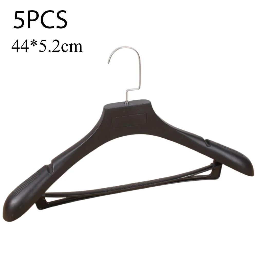 5Pcs Wide Shoulder Plastic Clothing Hanger,Suit Clothes Hanger Seamless Coat Drying Racks ,Wardrobe Room Storage Organizer