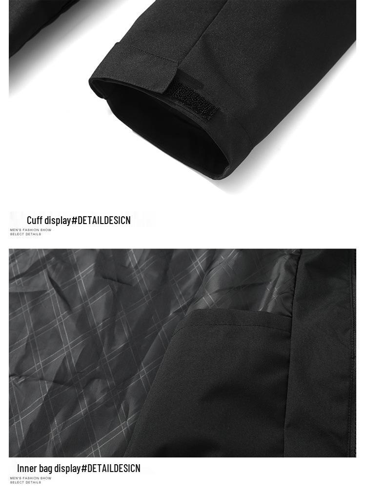 Giacca da sci 3-in-1 Unisex: Antivento, Impermeabile, Cappuccio Staccabile, Foderato in Pile per Sport all'Aperto e Arrampicata