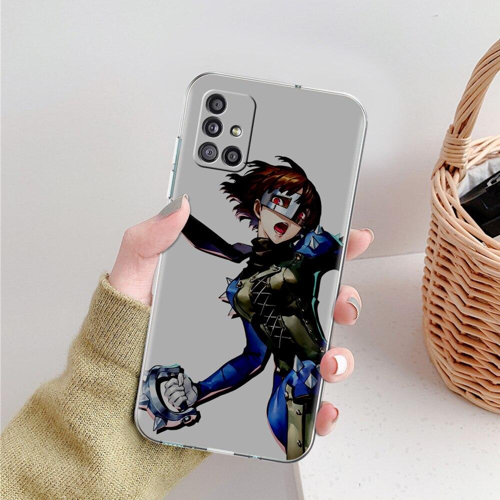 Persona 5 P5 Joker Phone Case For Samsung Galaxy A51 A71 A21S A12 A11 A31 A41 A52 A32 5G A72 A01 A50 A70 Silicone Clear Cover