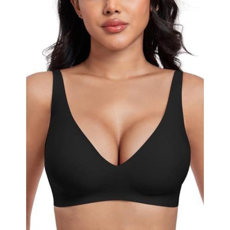 Roagous Deep, Bra Women's Rimless Seamless Bra Women's Rimless Low Chest, Shirt Bra