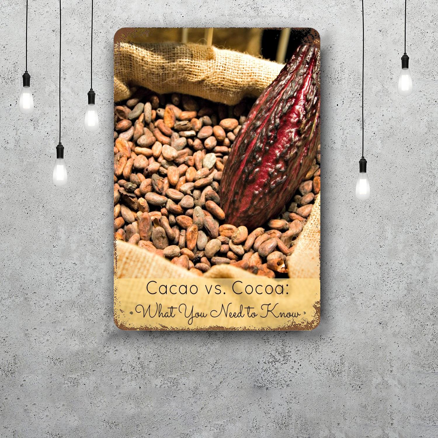 

cacao Vintage Tin Sign Home Decor Items Wall Decor Art Wall Mural Room Decoration Items Decor Retro Metal Sign Plate Bar Posters 20x30cm（7.8x11.8inch）
