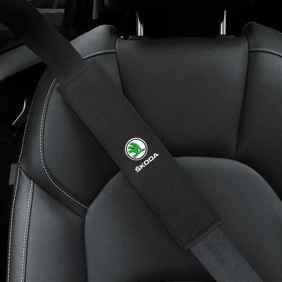 Car Seat Belt Pad Safety Strap Shoulder Cover Soft Mat Accessories For Skoda Yeti Kamiq Kodiaq Karoq Octavia Fabia Rapid Vrs Mk3