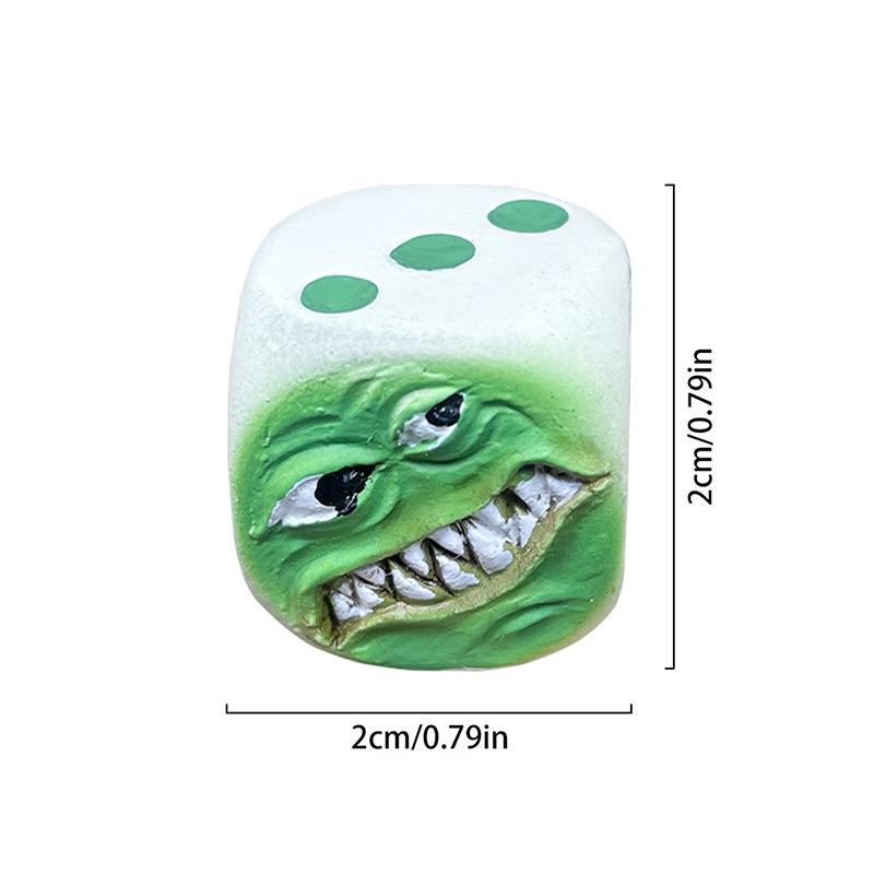 Monster Dice Funy Monster Face Resin Dice Set Halloween Tabletop Game Dice Set Props Weird Monster Dice Set For Table Games Role