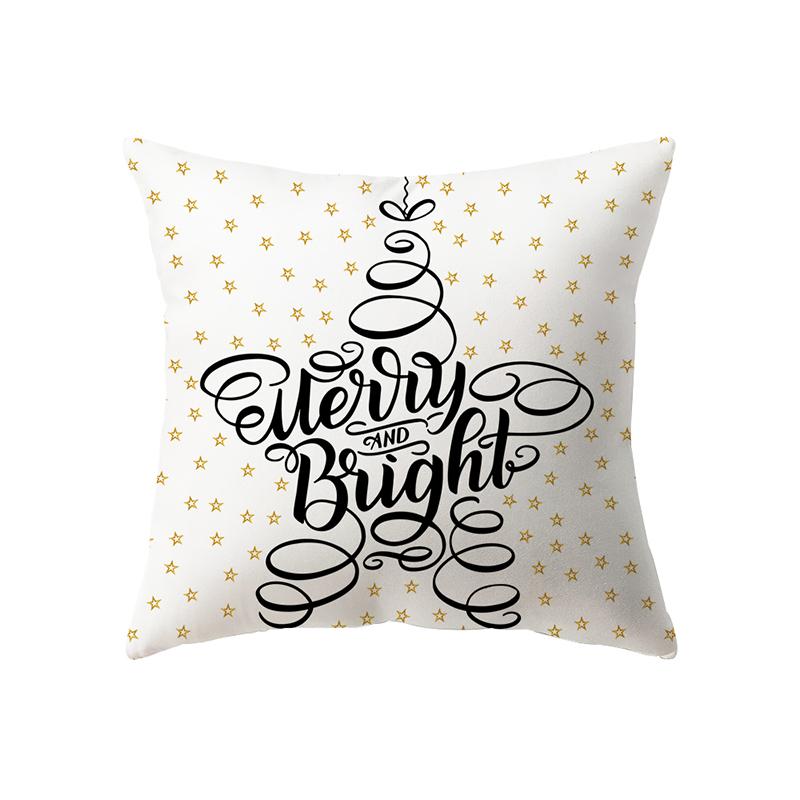Christmas Theme Decorative Printing Pattern Cushion Cover Home Living Room Sofa Decoration Square Pillow Pillow Cover