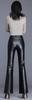 Syvent Large PU Leather Flare Stretch Faux Flattering Bell Synthetic J358 Women's Pants, Leather, Waterproof, Legs, Bottoms, Leather,